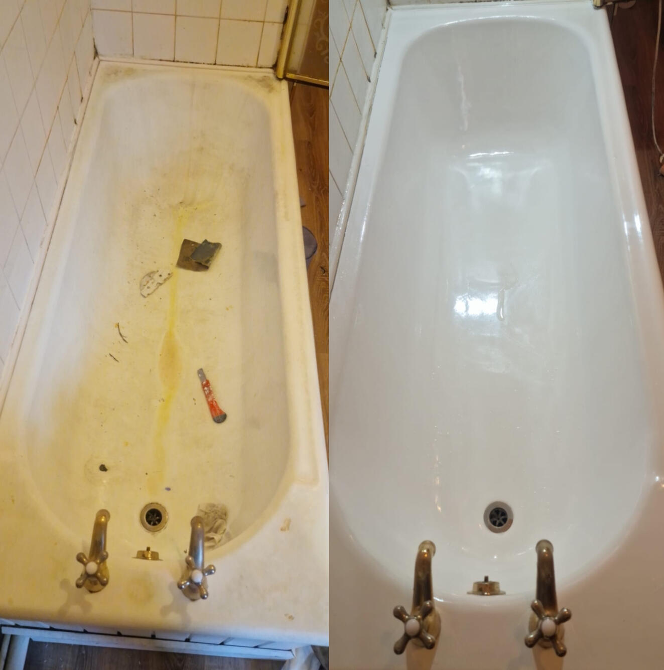 FARMERS BATH RE-ENAMELLED Steel bath resurfaced in Caversham, Reading